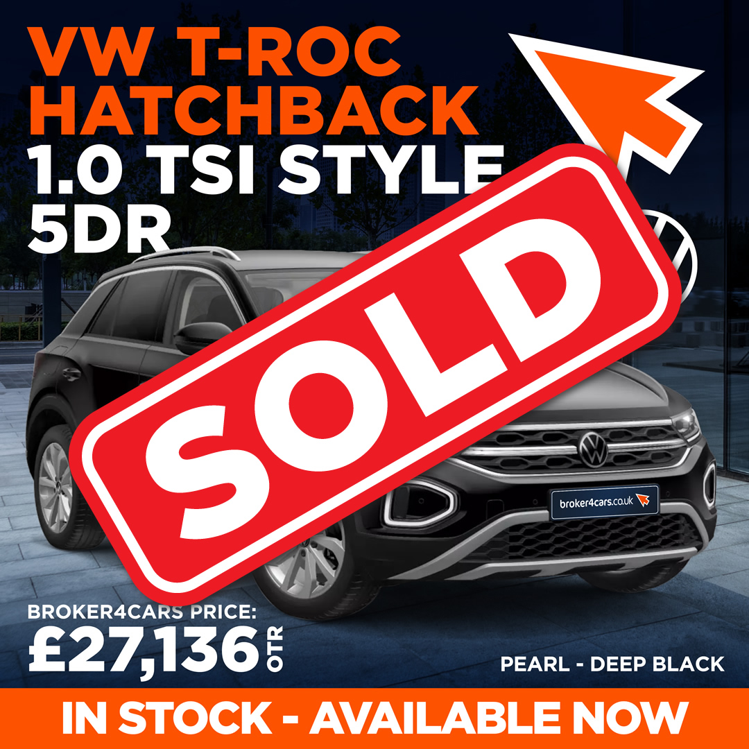 VW T-ROC Hatchback 1.0 TSI Style 5DR. Pearl - Deep Black. In Stock Available Now. Broker4Cars Price £27,136 OTR